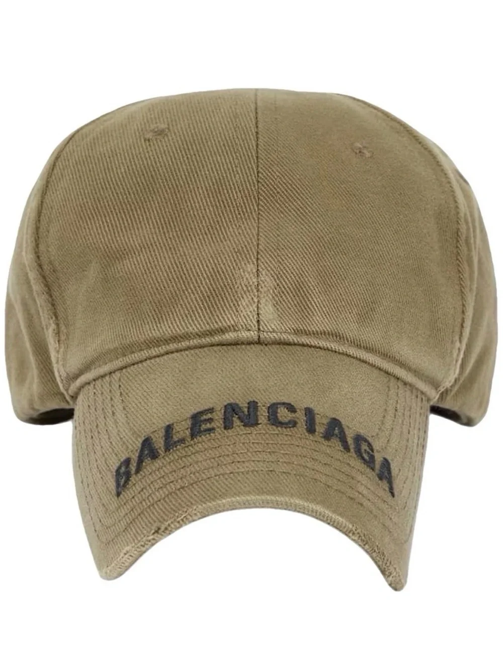 Balenciaga Khaki and Black Curved-Brim Baseball Cap